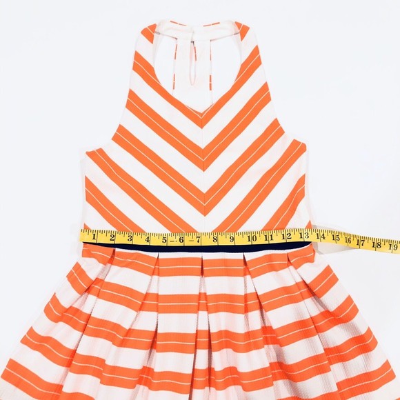 Pink & Violet Halter Dress Girls Sz 14 Bright Orange Open Back Sleeveless - Picture 8 of 11